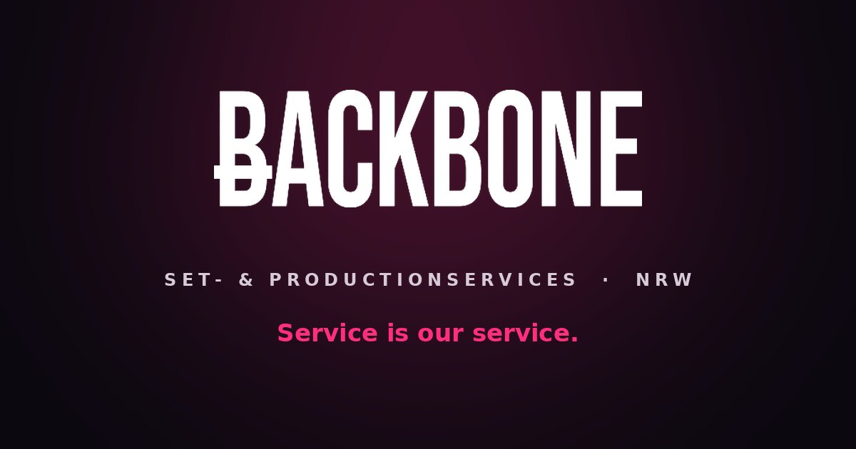 Bild von der Webseite von BACKBONE Production Services